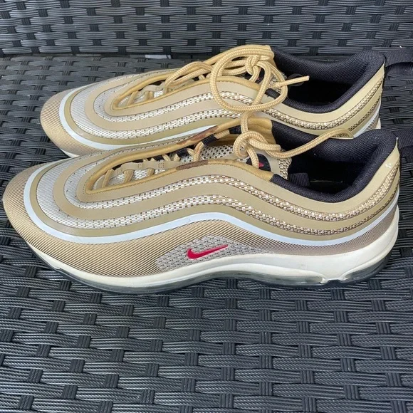 NIKE AIR MAX 97 ultra 17 ,Nike Gold and White Men's Athletic Shoes size 10.5 - Picture 7 of 9
